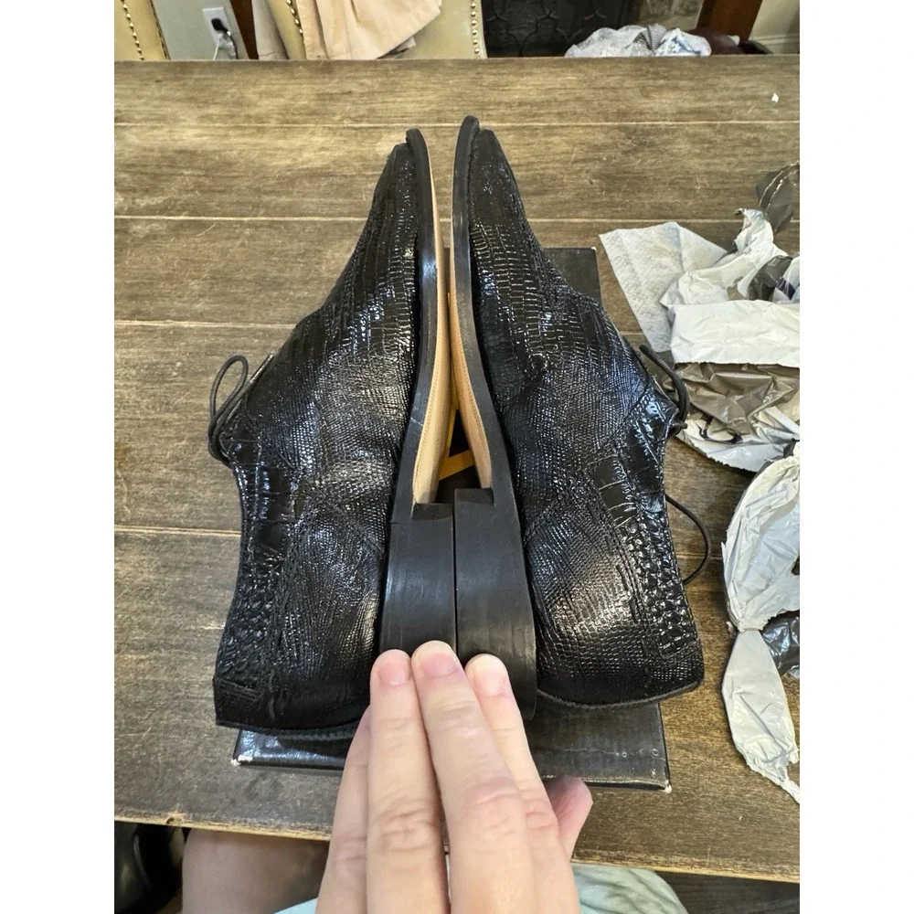 Stacy Adams Shoes Men‎ Size 8.5 Black Leather Lace Up Reginald 24307